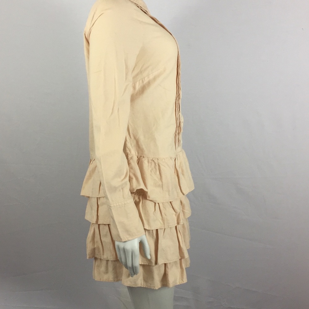 J. CREW  Pink Blush Mona Dress Ruffles Sz 4 34433 - Picture 4 of 7